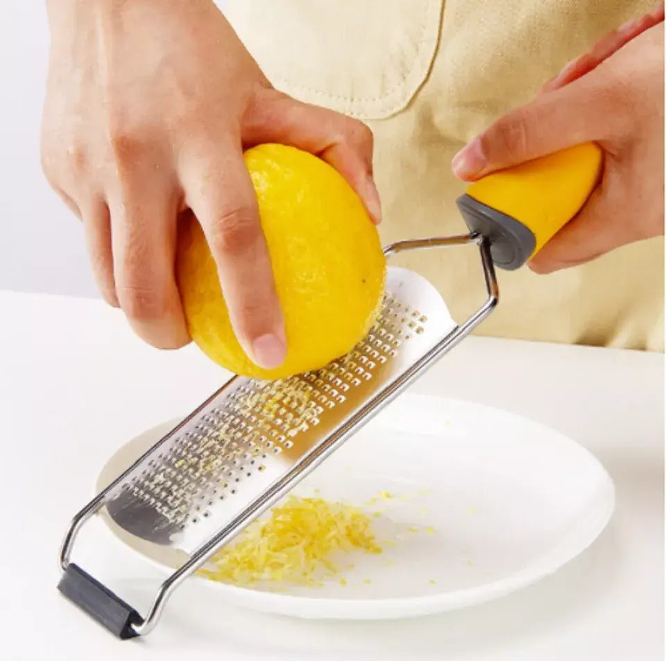Premium Stainless Steel Citrus Zester and Cheese Grater - Versatile Kitchen Utensil Set for Lemons, Ginger, and More