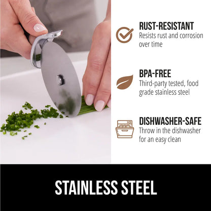 Gorilla Grip Patented 9-Inch Pizza Cutter Wheel with Rust-Resistant Stainless Steel Blade and Ergonomic Handle for Effortless Slicing of Pizzas, Pies, and Pastries