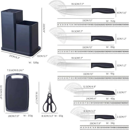 ITZZO 19-Piece Kitchen Utensil Set with Storage Block Organizer