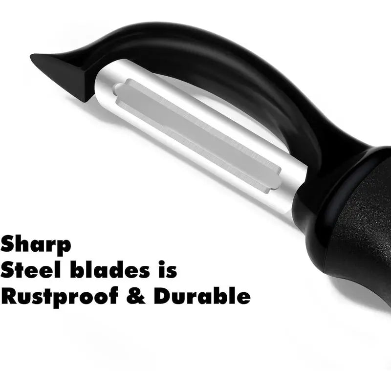 Premium Swivel Vegetable Peeler with Ergonomic Handle and Ultra-Sharp Stainless Steel Blades - Ideal for Peeling Vegetables and Fruits Including Potatoes, Carrots, and Apples