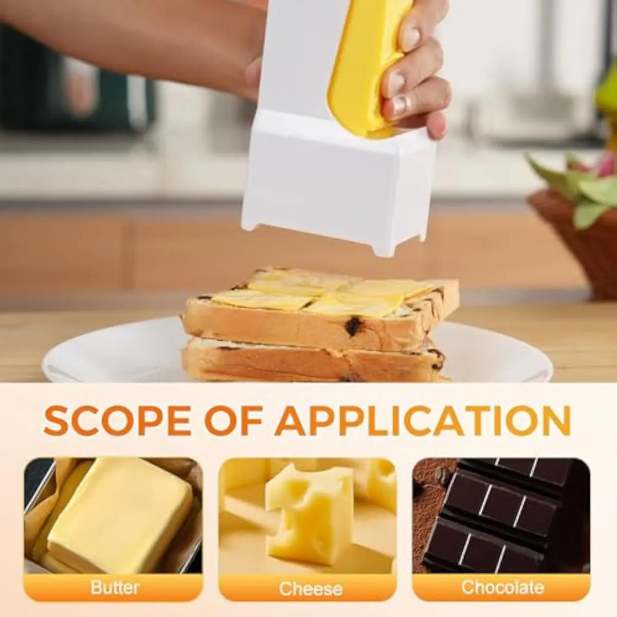One-Click Butter Cutter and Dispenser for Fresh Storage and Precise Slicing of Sticks, Ideal for Bread, Cakes, and Cookies