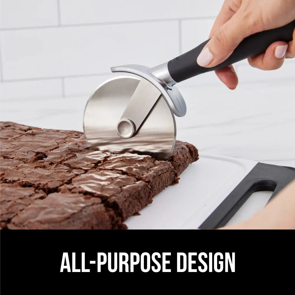Gorilla Grip Patented 9-Inch Pizza Cutter Wheel with Rust-Resistant Stainless Steel Blade and Ergonomic Handle for Effortless Slicing of Pizzas, Pies, and Pastries