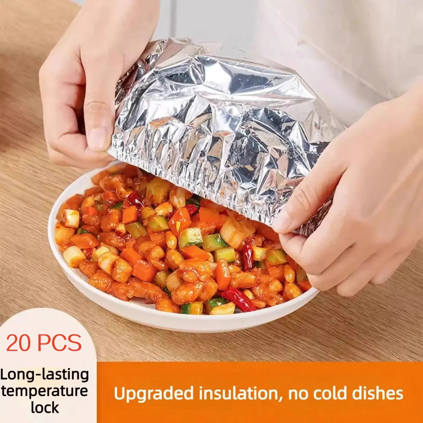 Premium Aluminum Foil Heat-Retaining Cover for Home Dining Table and Food Storage, Ensuring Insulation and Freshness