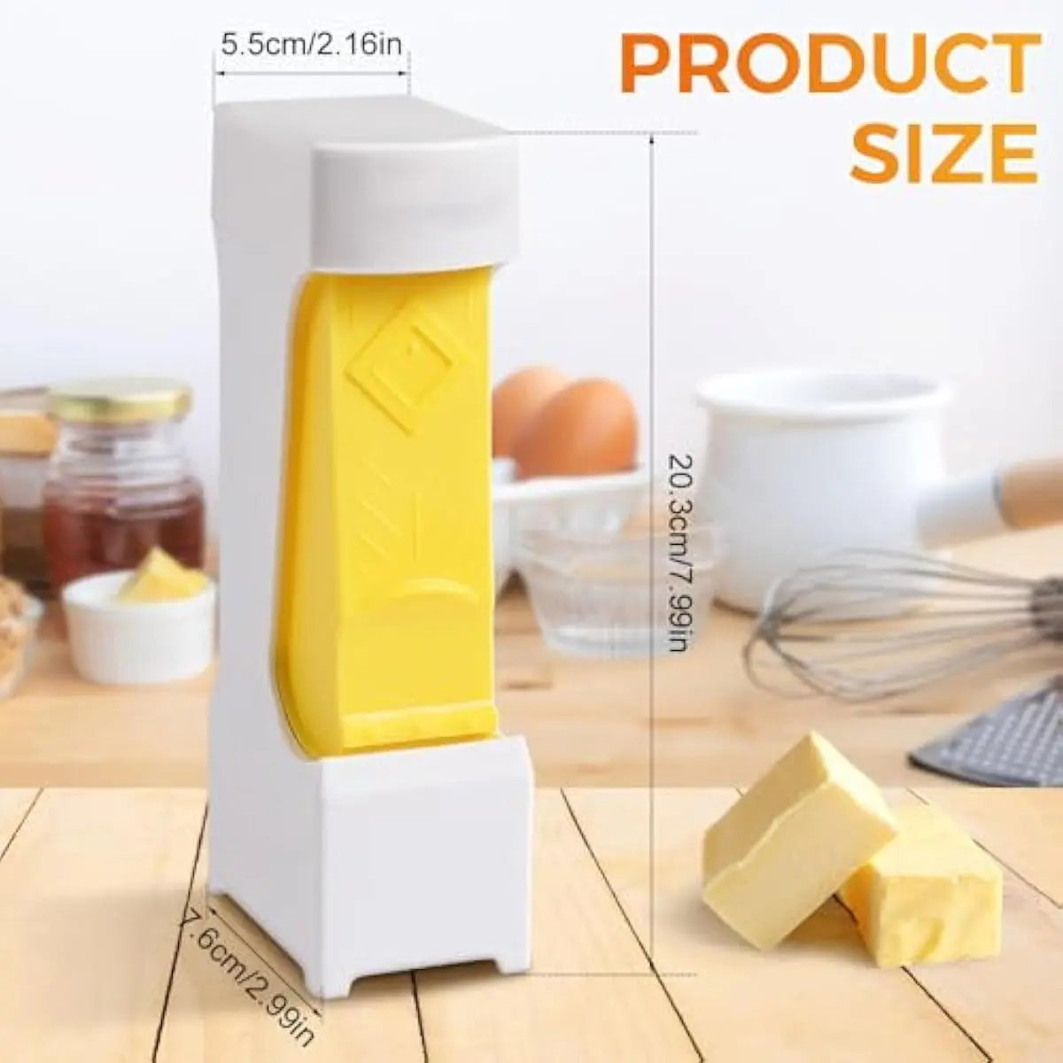 One-Click Butter Cutter and Dispenser for Fresh Storage and Precise Slicing of Sticks, Ideal for Bread, Cakes, and Cookies