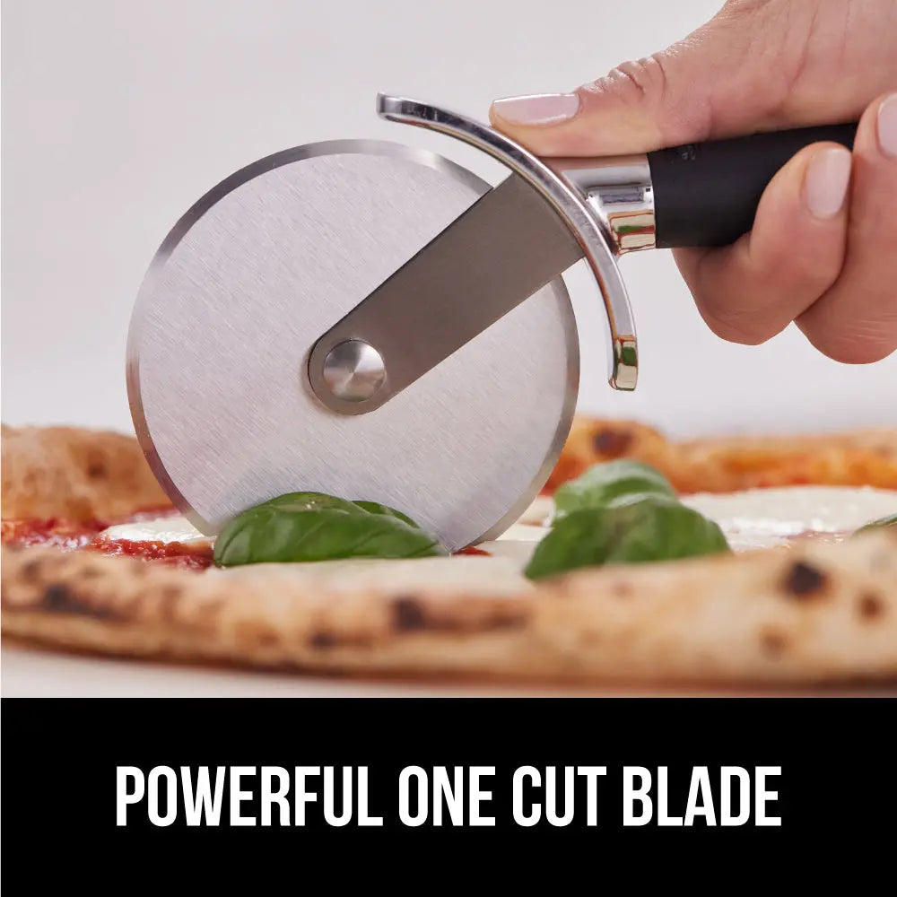 Gorilla Grip Patented 9-Inch Pizza Cutter Wheel with Rust-Resistant Stainless Steel Blade and Ergonomic Handle for Effortless Slicing of Pizzas, Pies, and Pastries