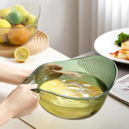 Multifunctional Rice Washing Drain Basket Set - 1/2/3 Count Strainer for Rice, Vegetables, and Fruits - Essential Kitchen Utensils