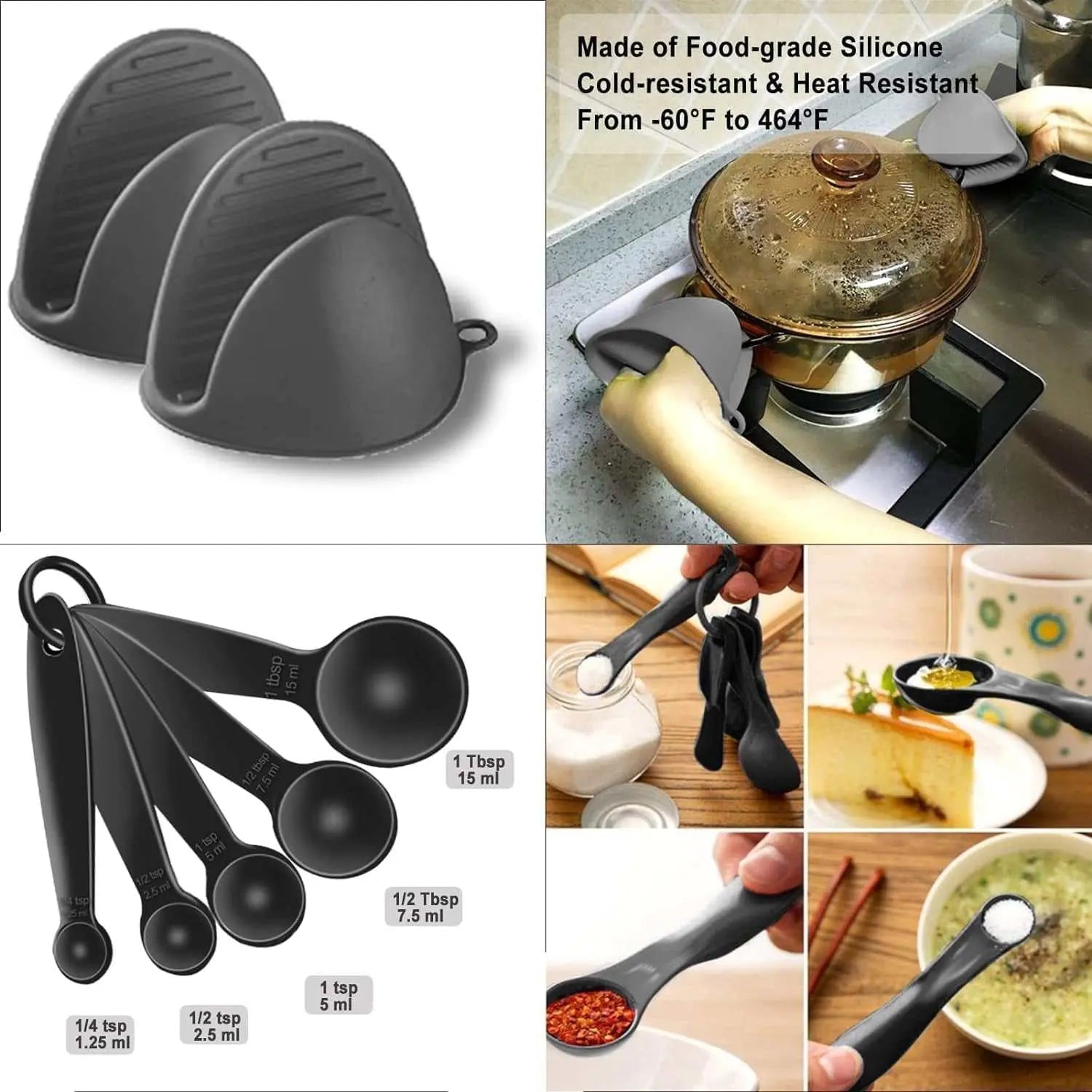 ITZZO 19-Piece Kitchen Utensil Set with Storage Block Organizer