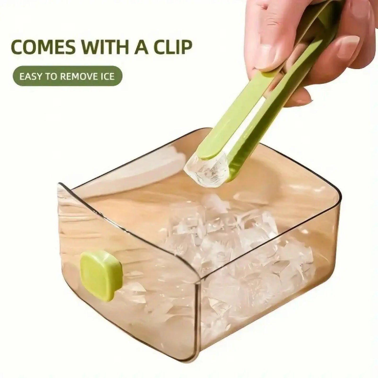 48-Compartment Portable Ice Maker with Easy-Press Lid - Double-Layer Design, Silicone Tray Included, Durable Plastic Construction, Ideal for Beverage Cooling and Homemade Frozen Foods