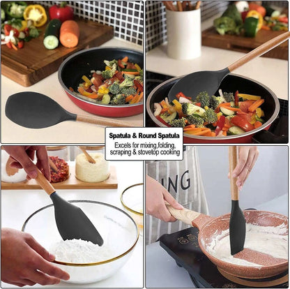 ITZZO 19-Piece Kitchen Utensil Set with Storage Block Organizer