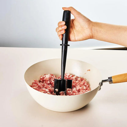 Meat Chopper and Potato Masher Tool for Kitchen, Black
