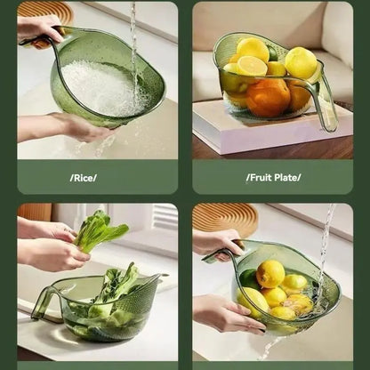 Multifunctional Rice Washing Drain Basket Set - 1/2/3 Count Strainer for Rice, Vegetables, and Fruits - Essential Kitchen Utensils