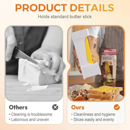 One-Click Butter Cutter and Dispenser for Fresh Storage and Precise Slicing of Sticks, Ideal for Bread, Cakes, and Cookies