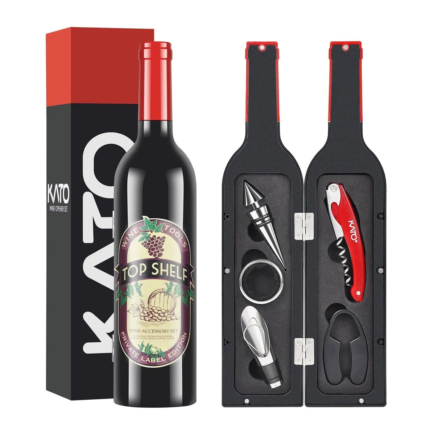 Kato by Tirrinia 5-Piece Wine Bottle Opener Set for Outdoor Gatherings