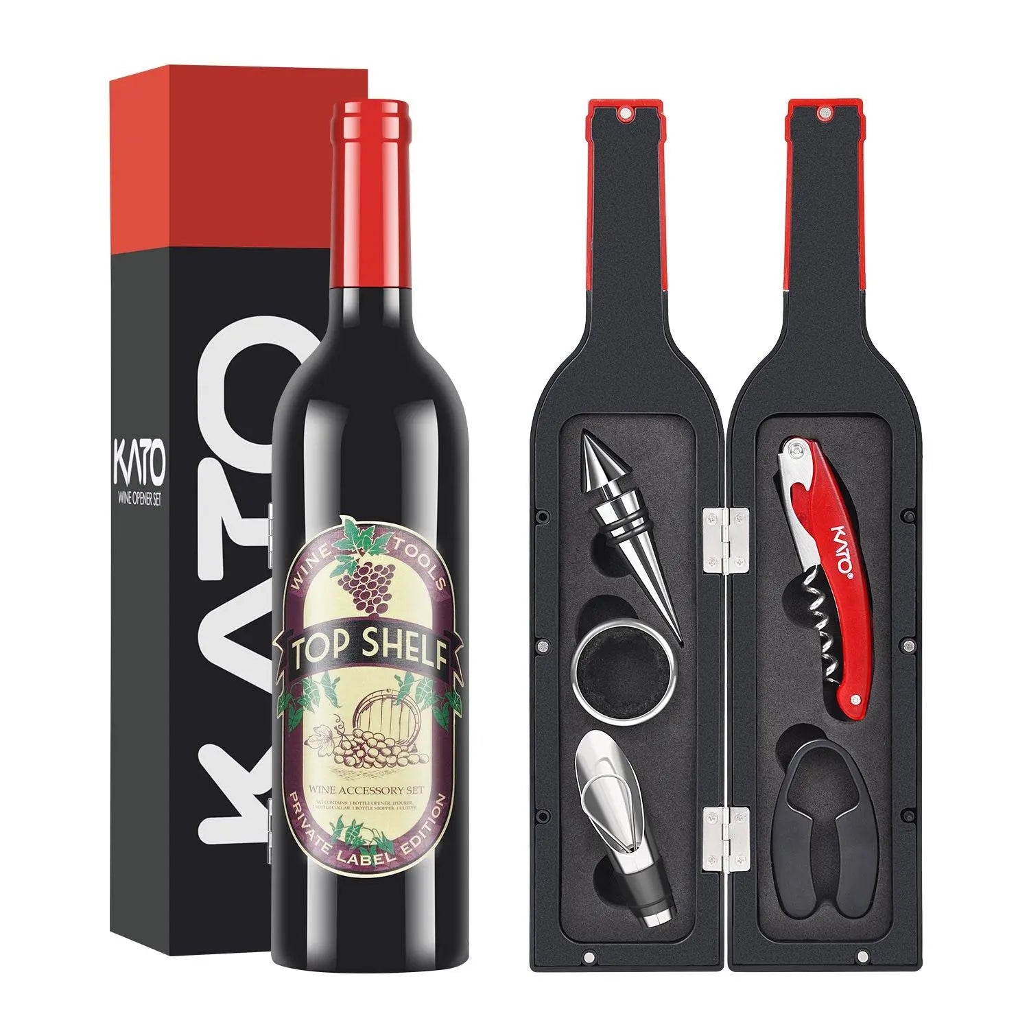 Kato by Tirrinia 5-Piece Wine Bottle Opener Set for Outdoor Gatherings