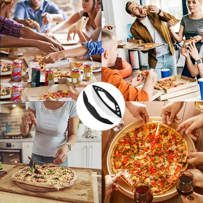 Heavy-Duty Stainless Steel Pizza Cutter with Protective Lid and Ultra Sharp Blade - Essential Kitchen Tool for Home Use (Black)